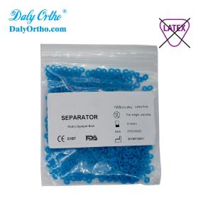 Bulk Packing of Elastic Separators in Opaque Blue for Orthodontic Teeth Bracket from Chinese Factory