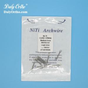 Nitinol Close Coil Spring with Eyelets for Dental Orthodontic